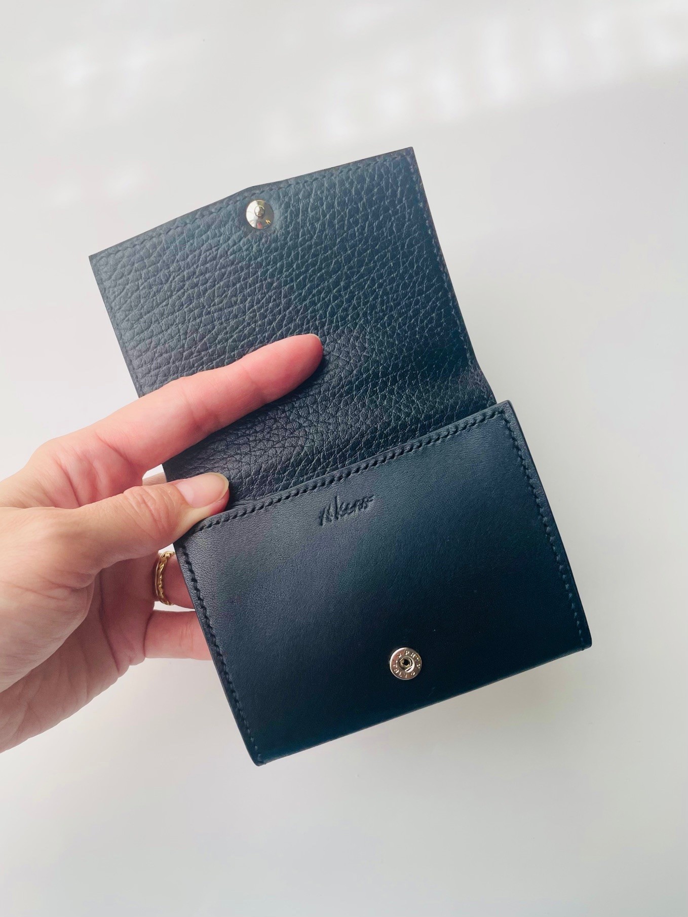 ワイヤーステッチカードケース 黒 - 画像 (7)